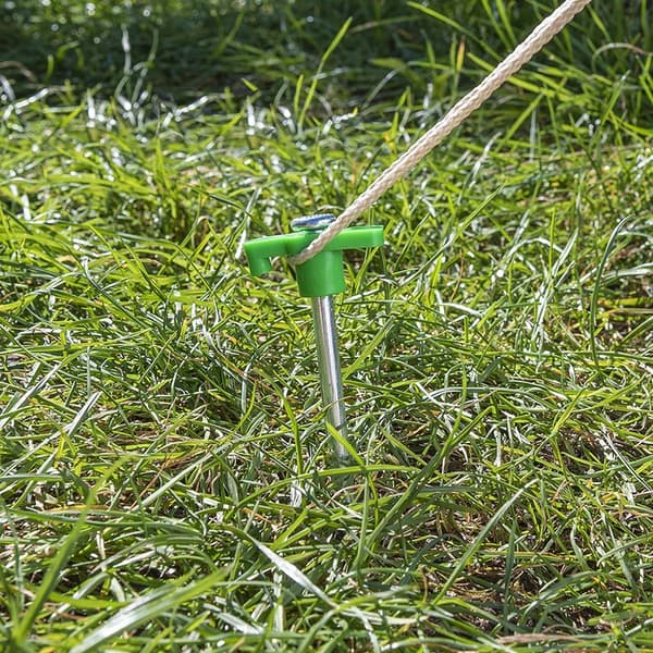 Telttanauha 25 cm metallia, muovinen koukku, joka hehkuu pimeässä
