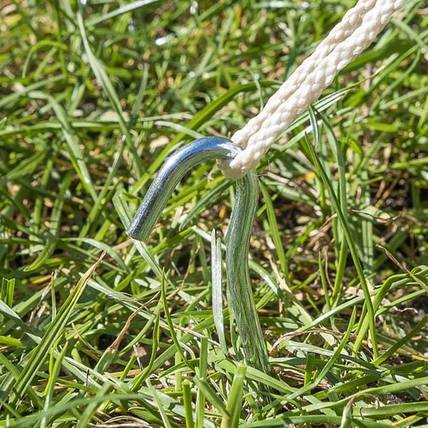 Tältpinne 22cm metall med öppet öga 10 stycken i polybag