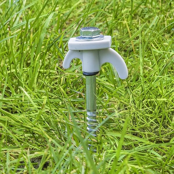 Tältpinne 20cm metallskruvbar med plastkrok