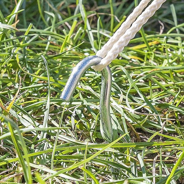 Teltpæl 25 cm metal med åbent øje