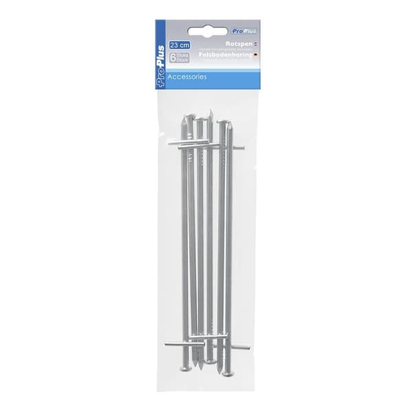 Bergpinne 23cm metall med weldon tverrstift 6 stk i polybag