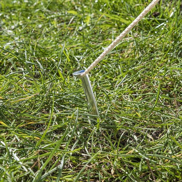 Teltpæl 22 cm aluminium halvrund