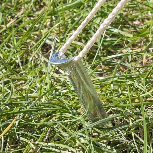 Teltpæl 22 cm aluminium halvrund
