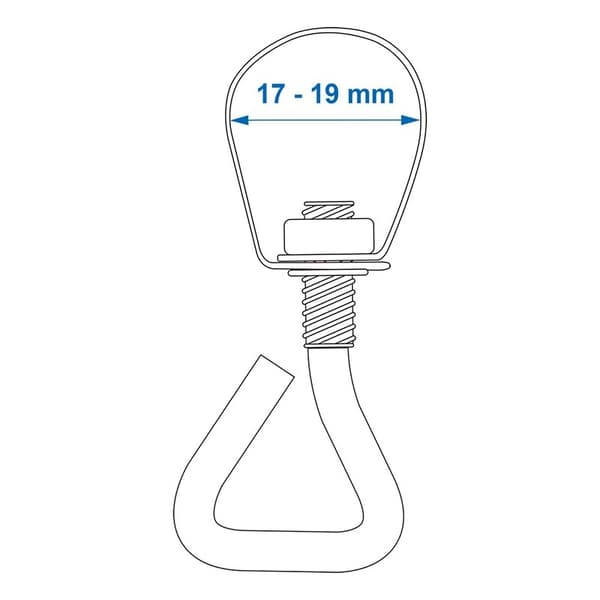Putkenkiristin 17-19mm 4 kpl läpipainopakkauksessa
