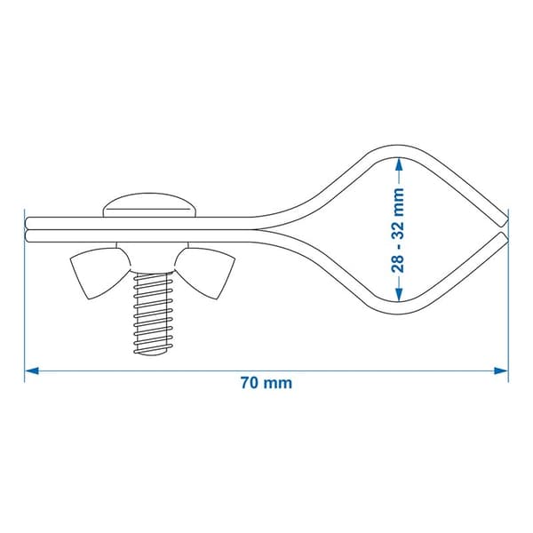 Tältstångsklämma 28-32mm 2 stycken i blister