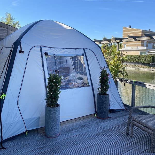 Sidevegg med vindu for oppblåsbart partytelt