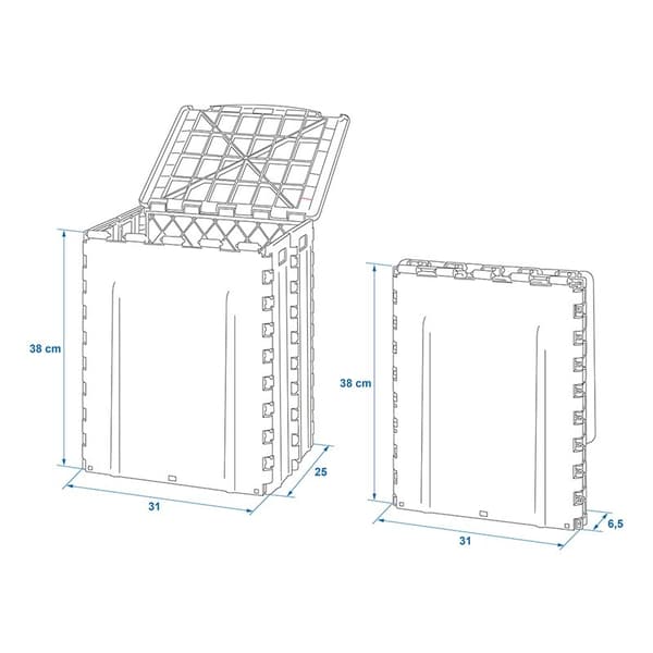 Avfallsbeholder 30L sammenleggbar