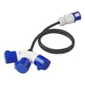 Miniatyrbilde 2 av 6: CEE 3-veis splitter 16A 150cm 3x2,5mm²