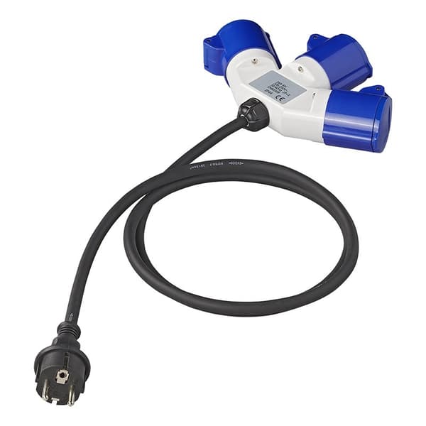 Adapterkabel 150cm 3x1,5mm² från Schuko-kontakt till 3xCEE