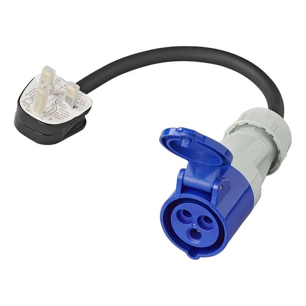 Adapterkabel 40cm 3x2,5mm² fra UK plugg til CEE