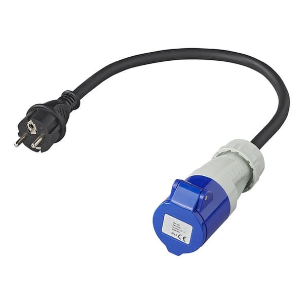 Adapterikaapeli 40 cm Schuko-liittimestä CEE:hen