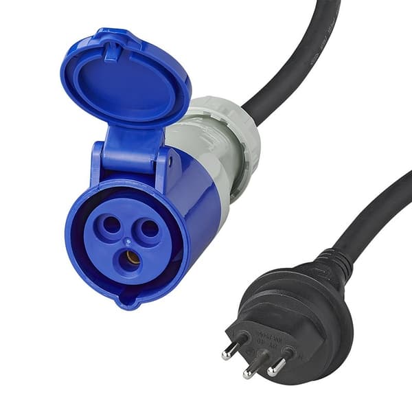 Adapterkabel 40cm 3x2,5mm² från Swiss stick till CEE