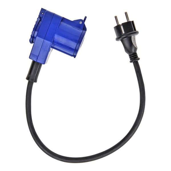 Adapterkabel 40cm fra Schuko stik til CEE vinklet stik + Schuko stik