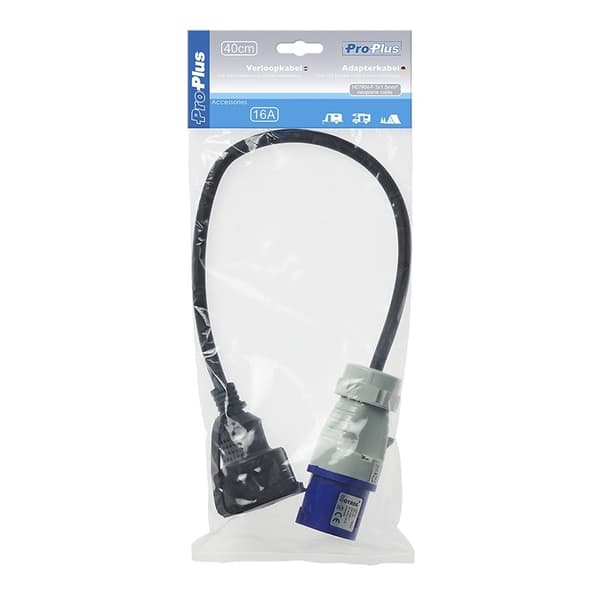 Adapterkabel 40cm från CEE-kontakt till Schuko-uttag