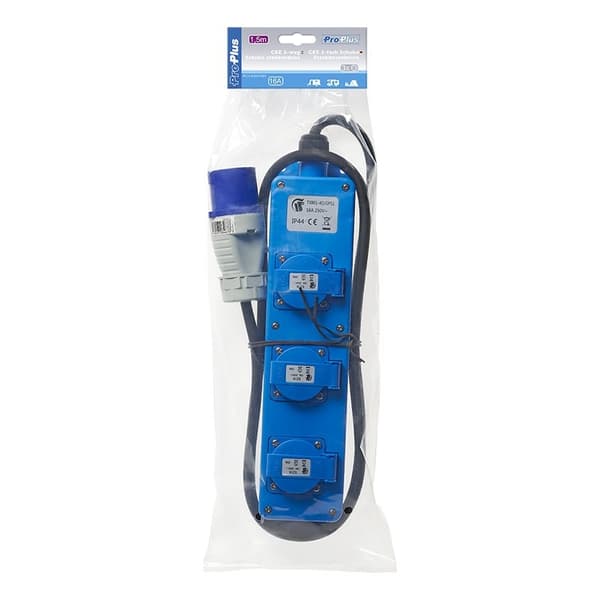 CEE 3-vägs Schuko uttag 1,5M
