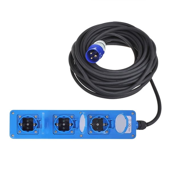 CEE 3-vejs Schuko stikkontakt 20M
