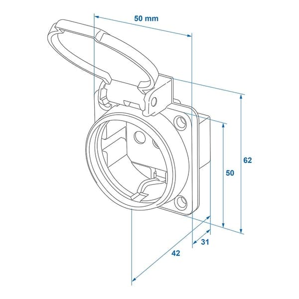 Schuko-uttag 16A/250V