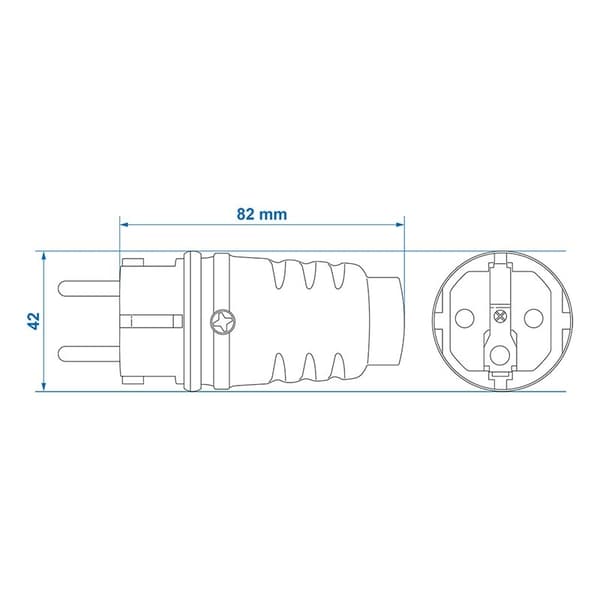 Mies pistoke Schuko