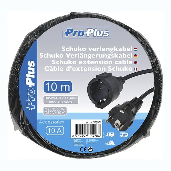 Schuko forlængerkabel 10M 3x1,0mm²