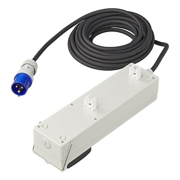 Telt/sammenleggbar tilhengerenhet 10M 3x1,5mm² med MCCB og RCD + 2xUSB
