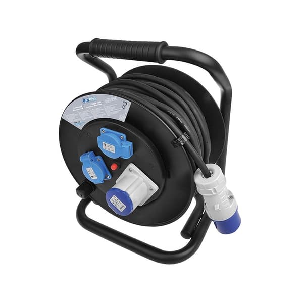 Kabelrulle CEE 25M 3x1,5mm² (2x Schuko + 1x CEE)