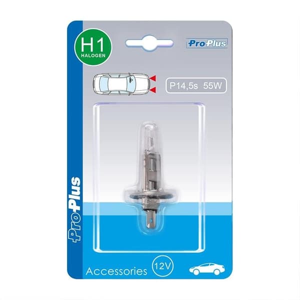 Bilpære 12V 55W P14.5s H1 i blisterpakning