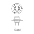 Miniatyrbilde 5 av 6: Bilpære 12V 55W PX26d H7 i boks