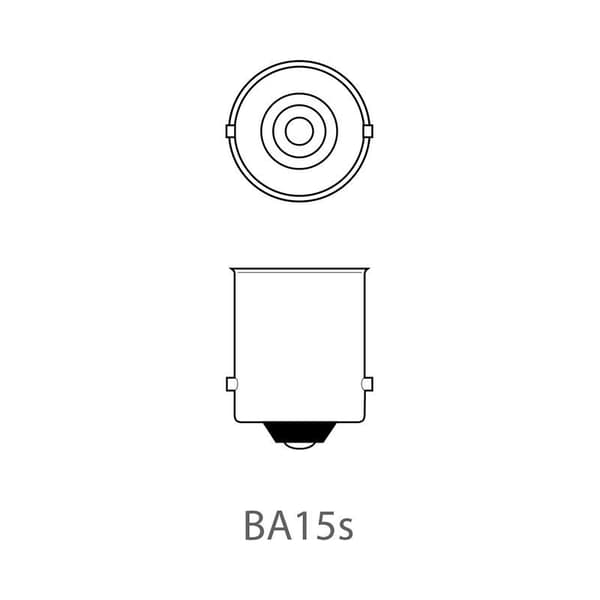 Bilpære 12V 10W BA15s 2 stk i blisterpakning