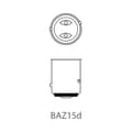 Miniatyrbilde 3 av 4: Bilpære 12V 21/4W BAZ15d pr stk