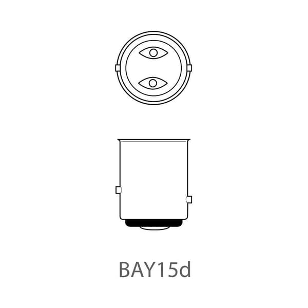 Billampa 12V 21/5W BAY15d 2 st i blister