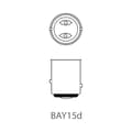 Miniatyrbild 3 av 4: Bilglödlampa 12V 21/5W BAY15d per st