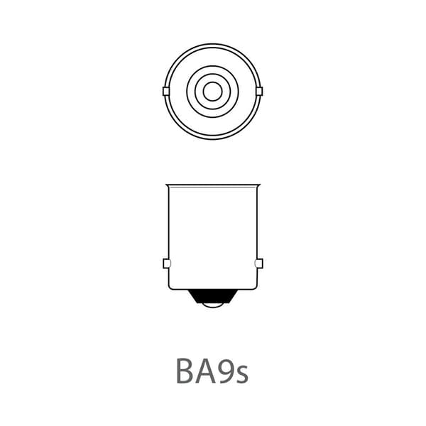 Bilglödlampa 12V 4W BA9s per st