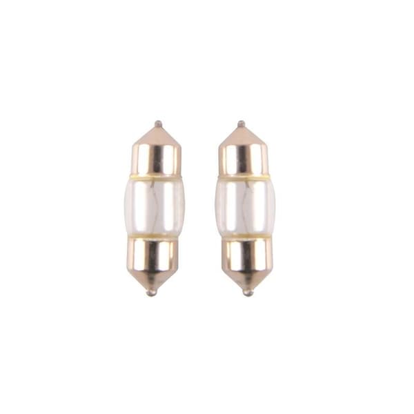 Bilpære 12V 10W SV8.5 11x30 2 stk i blisterpakning