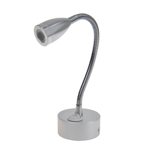 Utenpåliggende spotlight 1-led med fleksibel svanehals 12V 120lm Ø65x110-260mm