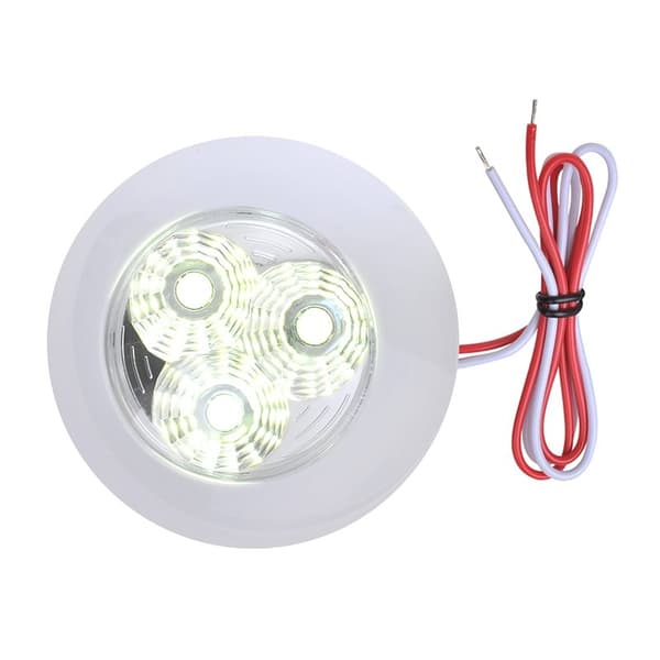 Taklampa / utanpåliggande armatur 3-leds 12V 290lm ø95x25mm