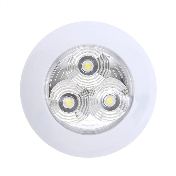 Taklampa / utanpåliggande armatur 3-leds 12V 290lm ø95x25mm