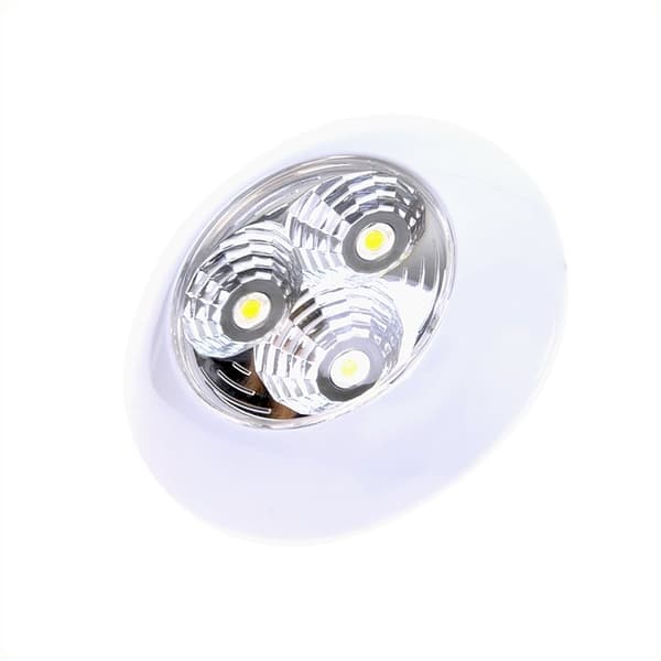 Taklampa / utanpåliggande armatur 3-leds 12V 290lm ø95x25mm