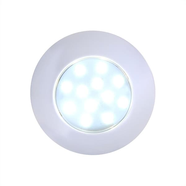 Loftslampe / overflademonteret armatur 12-leds 12V 240lm Ø75x18mm