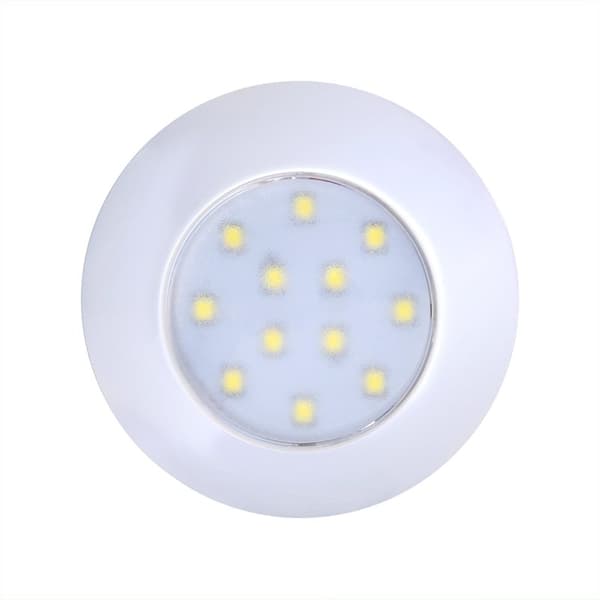 Loftslampe / overflademonteret armatur 12-leds 12V 240lm Ø75x18mm