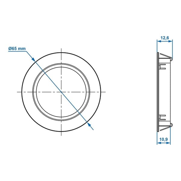Indbygget spotlight 24-leds 12V 220lm Ø65x11mm