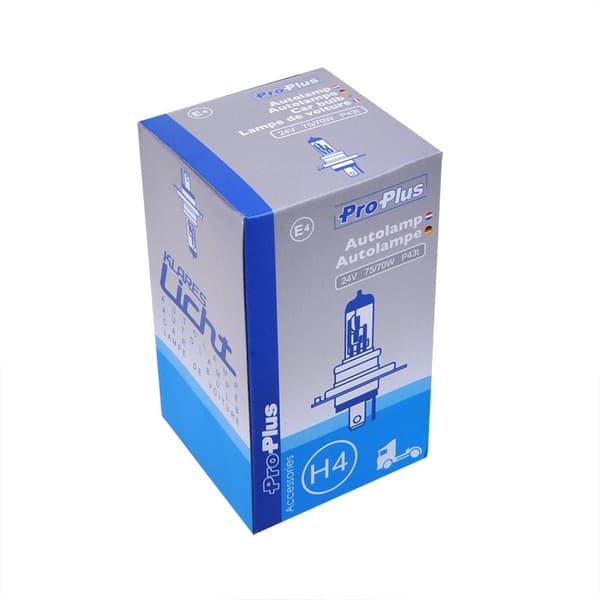 Bilpære 24V 75/70W P43t H4 i boks