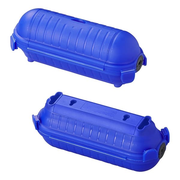 Safeboks for Schuko plugg og kobling blå