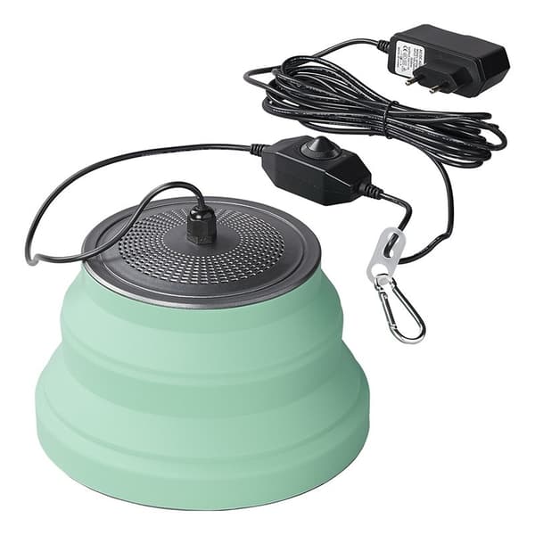 Riippuva LED-lamppu kokoontaitettava silikonivihreä Ø25cm