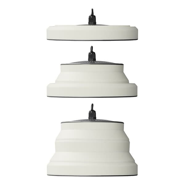 Hængende LED lampe foldbar silikone hvid Ø15cm