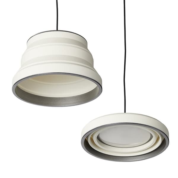 Hængende LED lampe foldbar silikone hvid Ø15cm