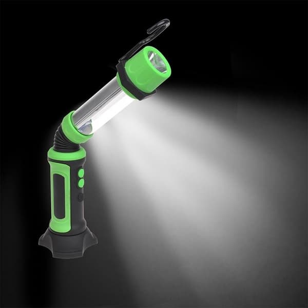 Fleksibel inspektionslampe COB LED genopladelig med krog og magnet