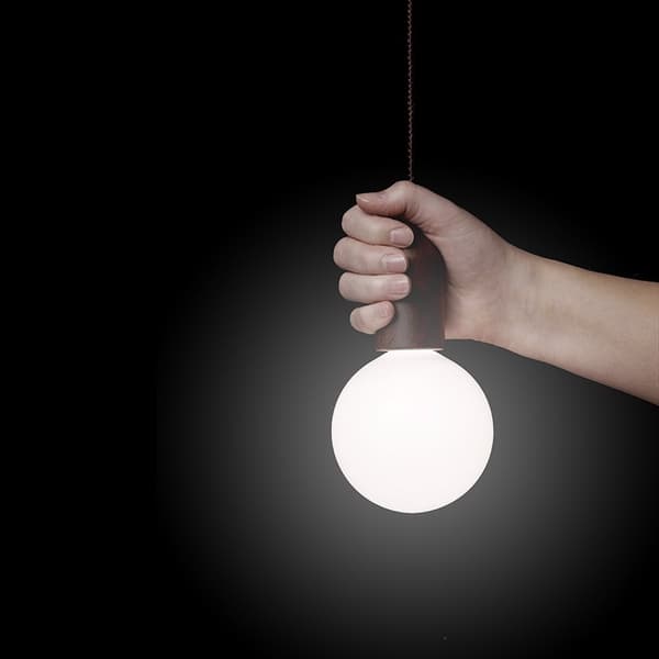 Retrolampa XL trämotiv med sladd 90cm