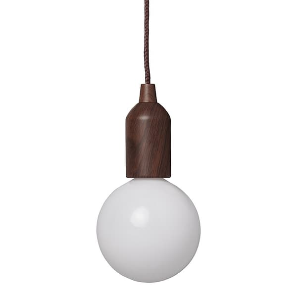 Retrolampa XL trämotiv med sladd 90cm