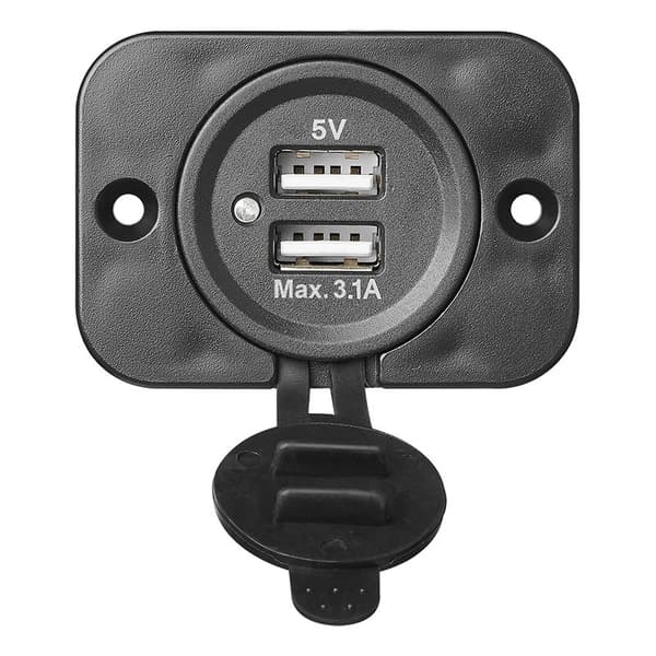 USB-portti kaksinkertainen uppoasennus tyyppi A 3100mA 12V/24V läpipainopakkauksessa