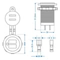 Pikkukuva 7 / 7: USB-portti kaksinkertainen uppoasennus tyyppi A 2x2100mA 12V/24V läpipainopakkauksessa